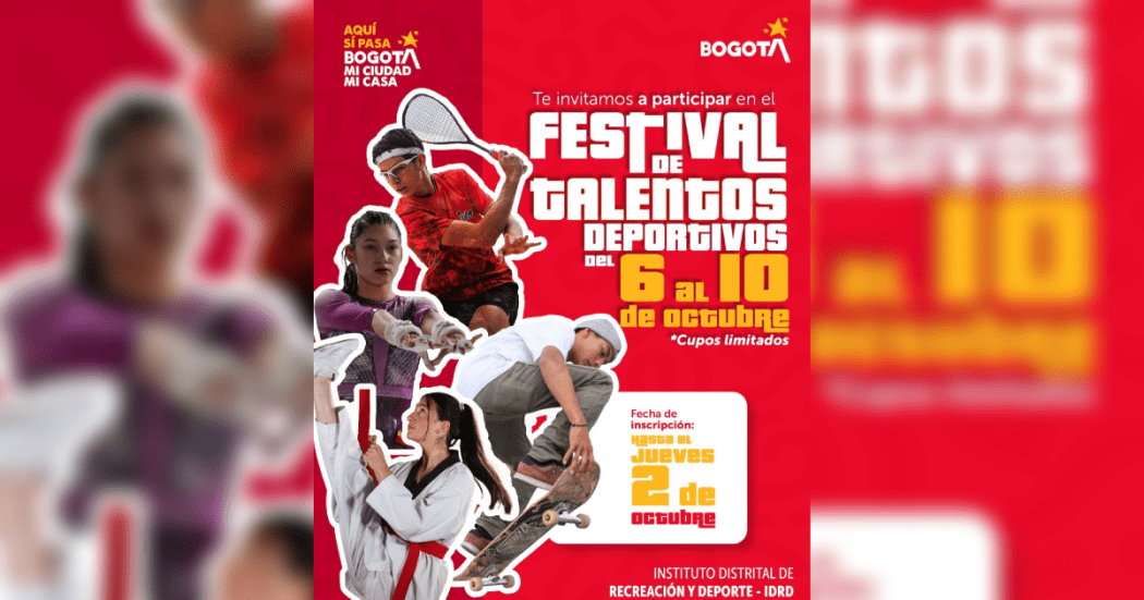 Imagen con información del Festival de Talentos Deportivos.