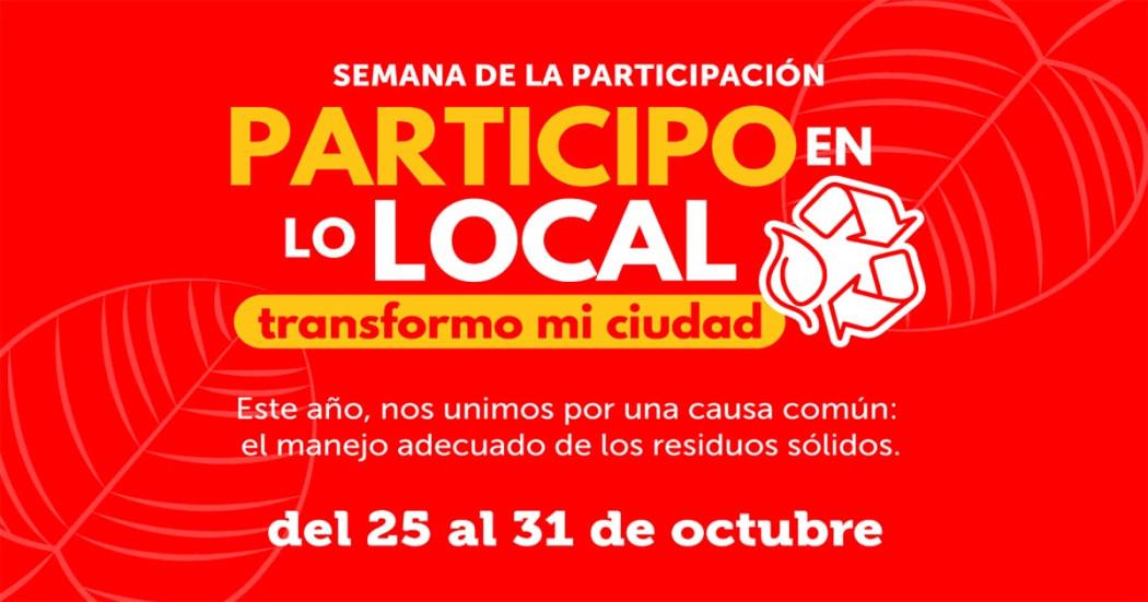 Pieza gráfica con la información de esta jornada de participación