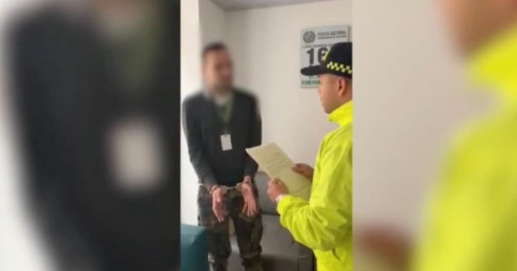 En la foto la captura del presunto abusador 