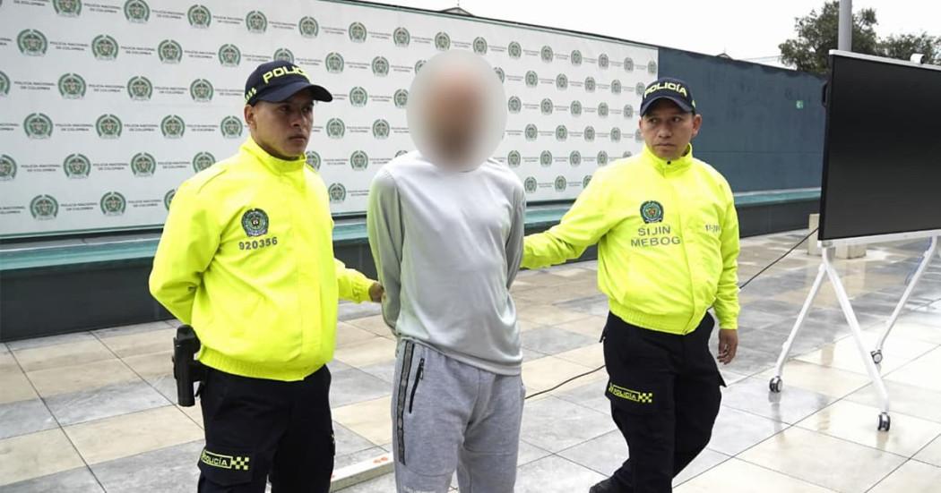 En la foto la captura del responsable de feminicidio en Bosa 