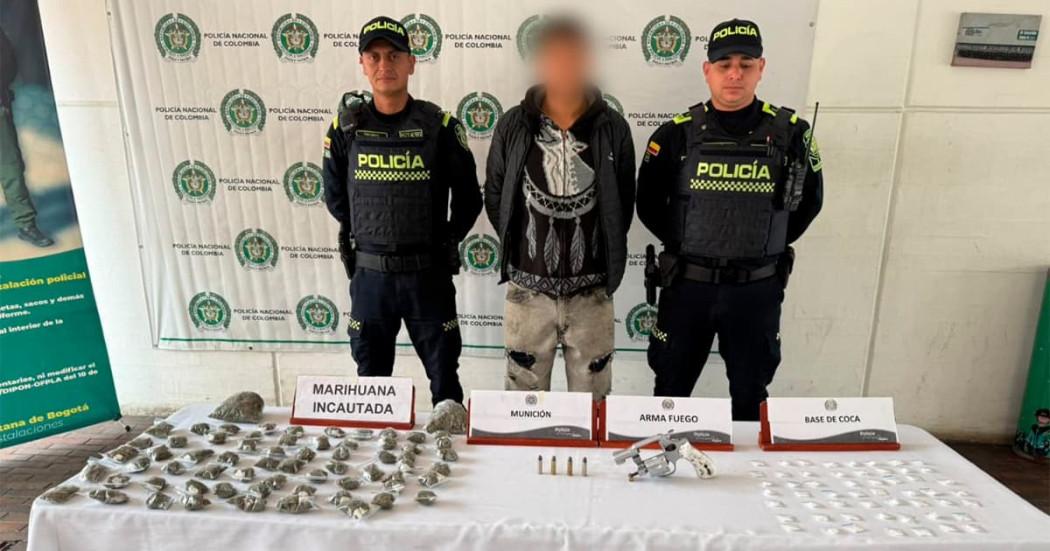 En la foto el detenido por tráfico de drogas en Bogotá