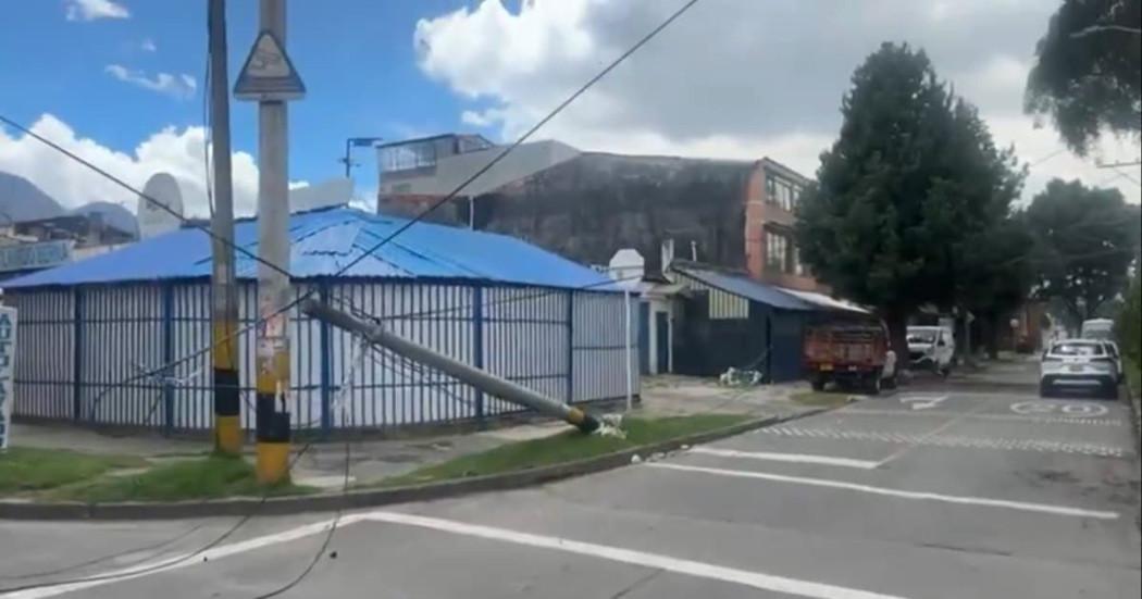 Foto de novedad vial en localidad de Antonio Nariño 