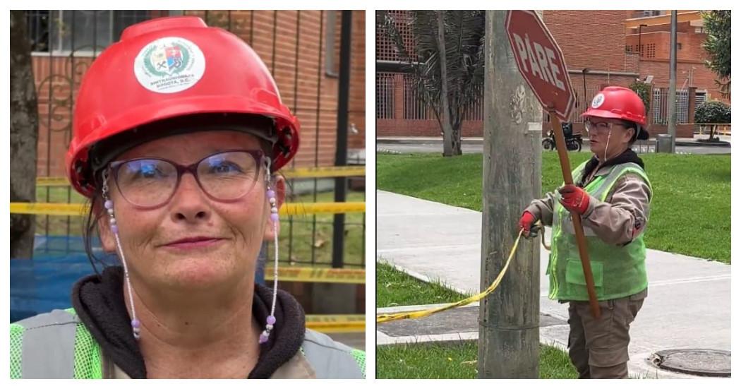 Fotos de Gloria Inés, auxiliar de tráfico de la UMV. 