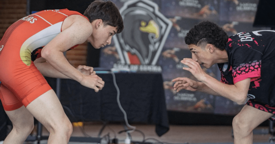 Imagen de Jóvenes promesas de la lucha en combate