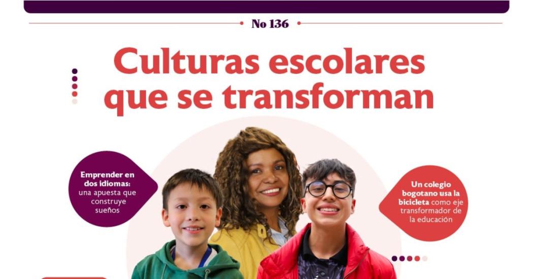 Foto con un mensaje que invita a conocer la edición #136 del #MagazínAulaUrbana 