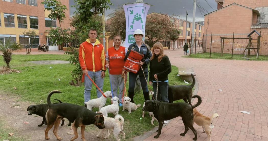 Foto de personas que participaron en el Simulacro Distrital