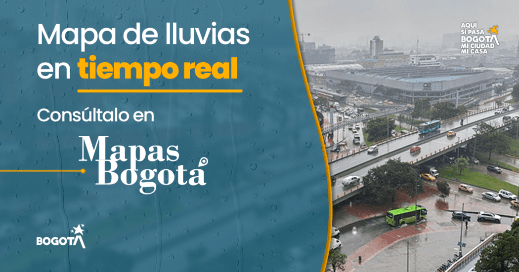 Imagen de la pieza gráfica que promociona la plataforma Mapas Bogotá