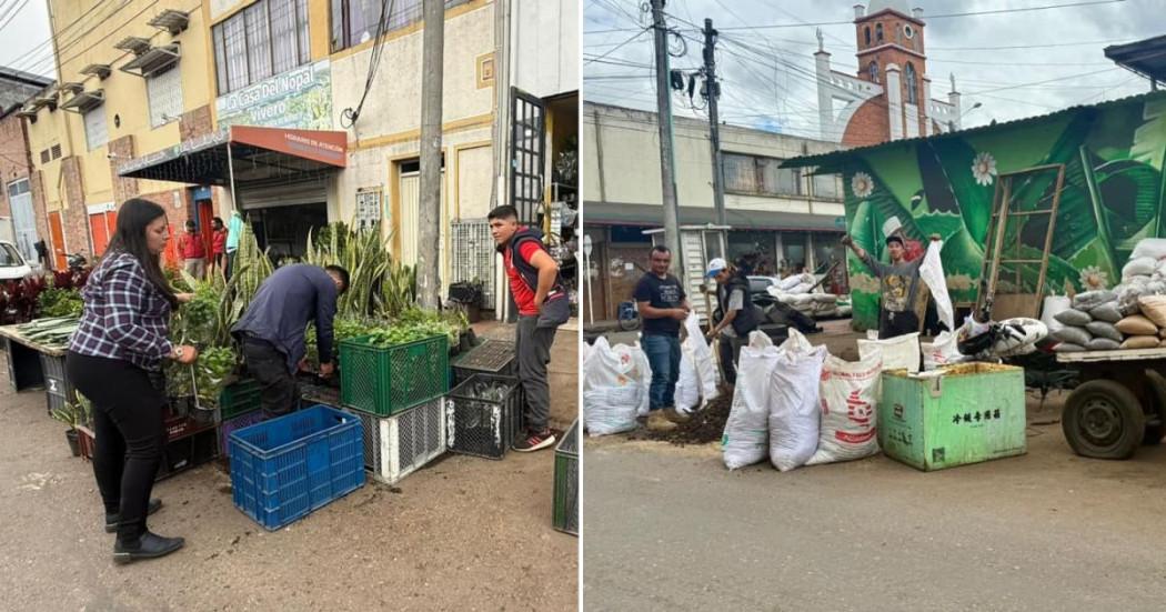 Fotos de operativos de recuperación del espacio público en inmediaciones a la Plaza Distrital de Mercado Samper Mendoza.