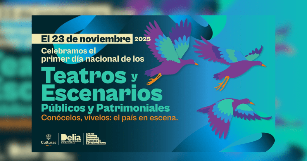 Imagen de la pieza gráfica que promociona el primer Día de Teatros y Escenarios Públicos y Patrimoniales
