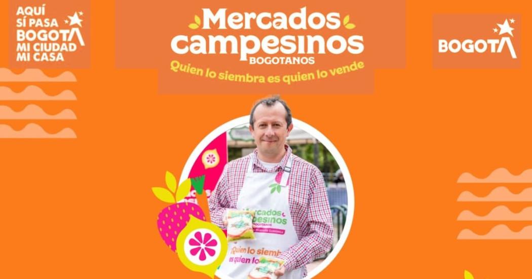 Foto de uno de los campesinos participantes de los Mercados Campesinos de Bogotá