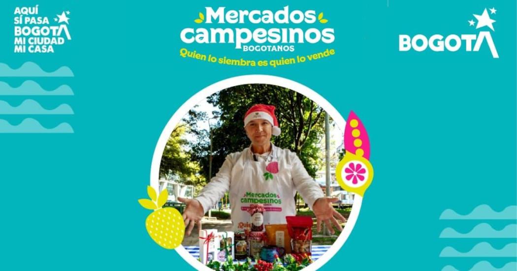 Foto de un campesino durante una de las jornadas de los Mercados Campesinos de Bogotá.