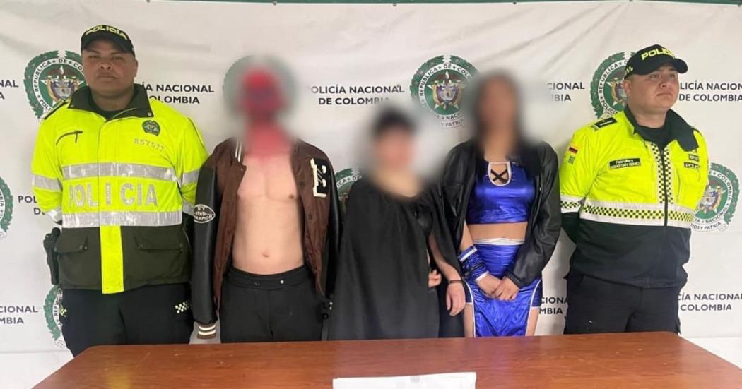 Foto de los tres capturados por la agresión y muerte de Jaime Esteban Moreno Jaramillo.