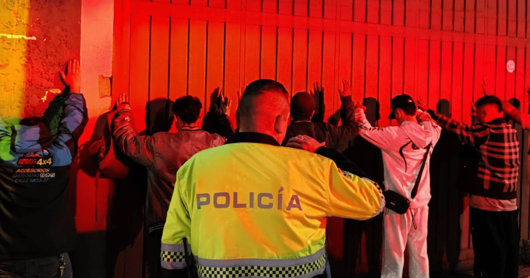 Foto de un operativo de seguridad en Los Mártires