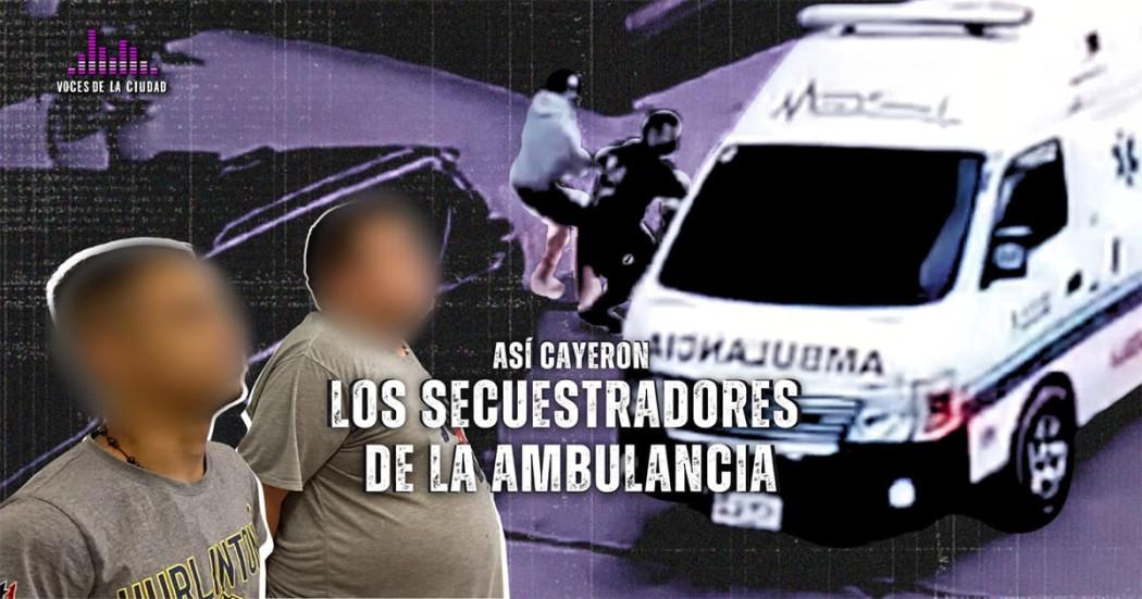 Imagen gráfica de la Secretaría de Seguridad con la foto de los dos detenidos