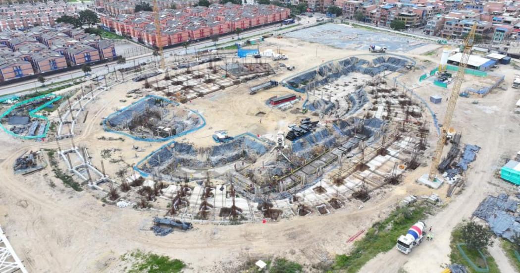 Foto con los avances del nuevo Velódromo Gibraltar en Bogotá