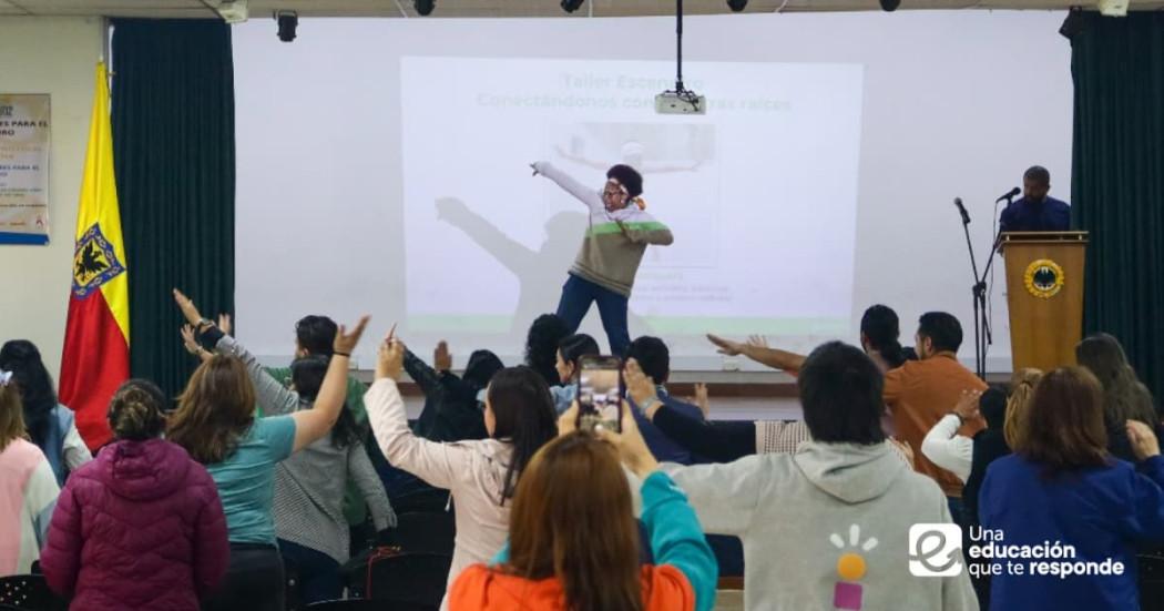 En la foto los asistentes participando de actividades lúdicas