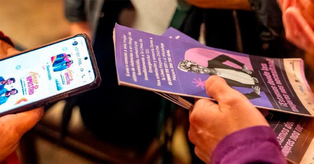 En la foto una imagen de un volante de la Secretaría de la Mujer