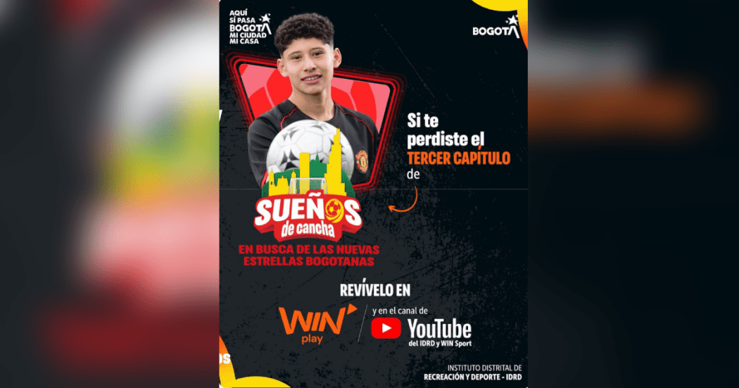 Imagen con información del tercer capítulo de Sueños de Cancha