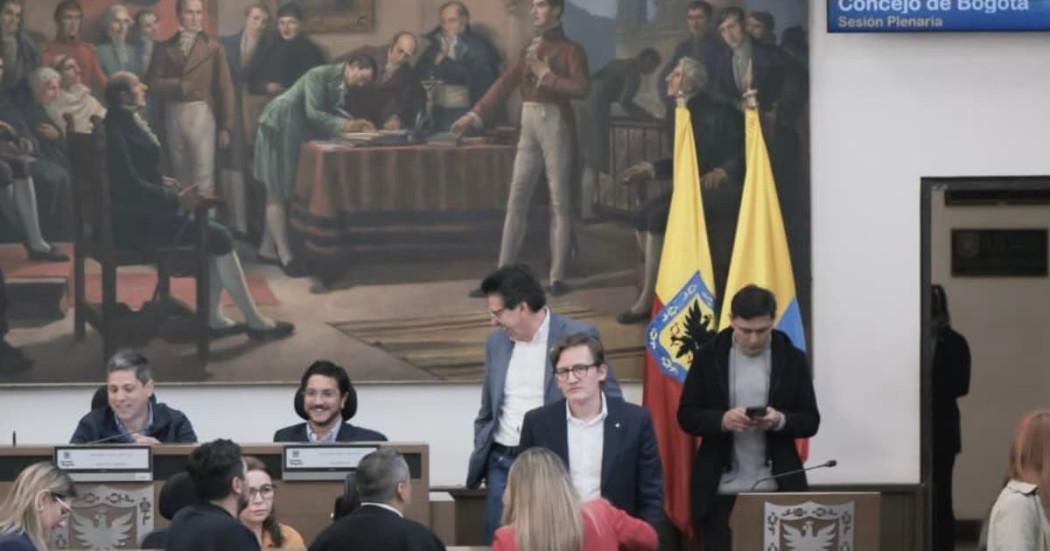 En la foto el secretario de Gobierno, Gustavo Quintero en sesión del Concejo de Bogotá