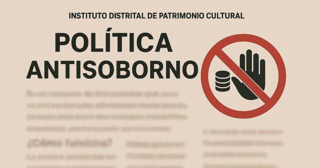 Imagen de un pare con letras Política Antisoborno