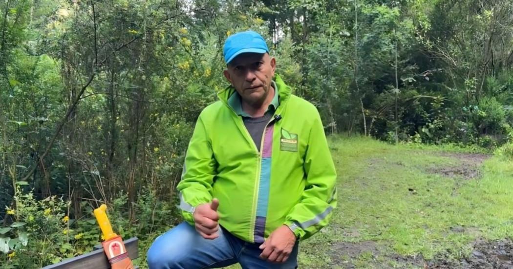 Foto de Flaminio Calvo trabajador del Acueducto de Bogotá 