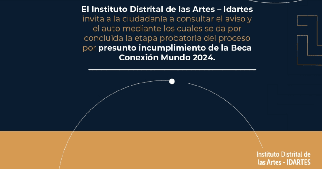 Imagen de cartel con información sobre el cierre del proceso según la normatividad respectiva.