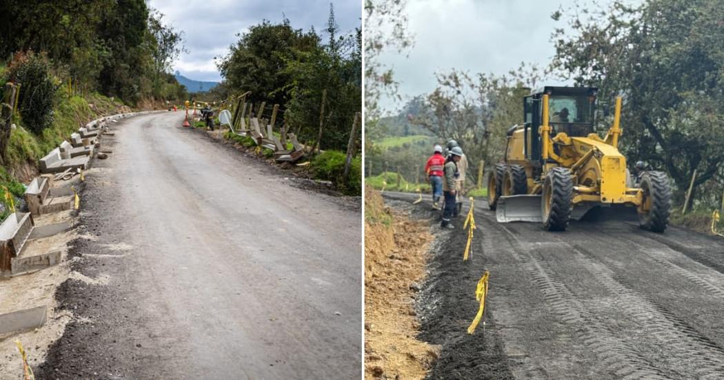 Fotos de la intervención vías rurales de seis zonas de Sumapaz al sur de Bogotá.