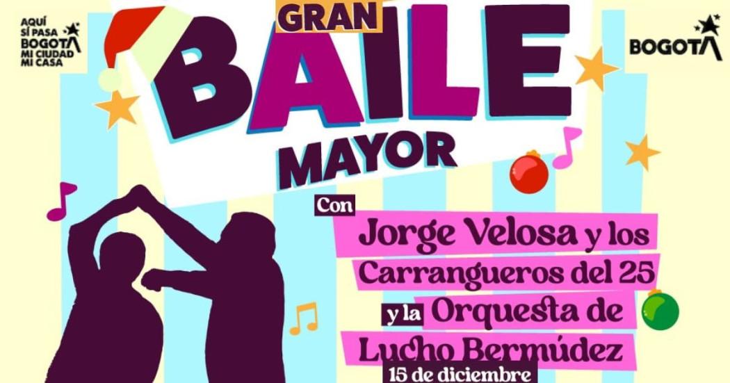 Imagen oficial del concierto Gran Baile Mayor EstarBien Bogotá en Movistar Arena este lunes 15 de diciembre.