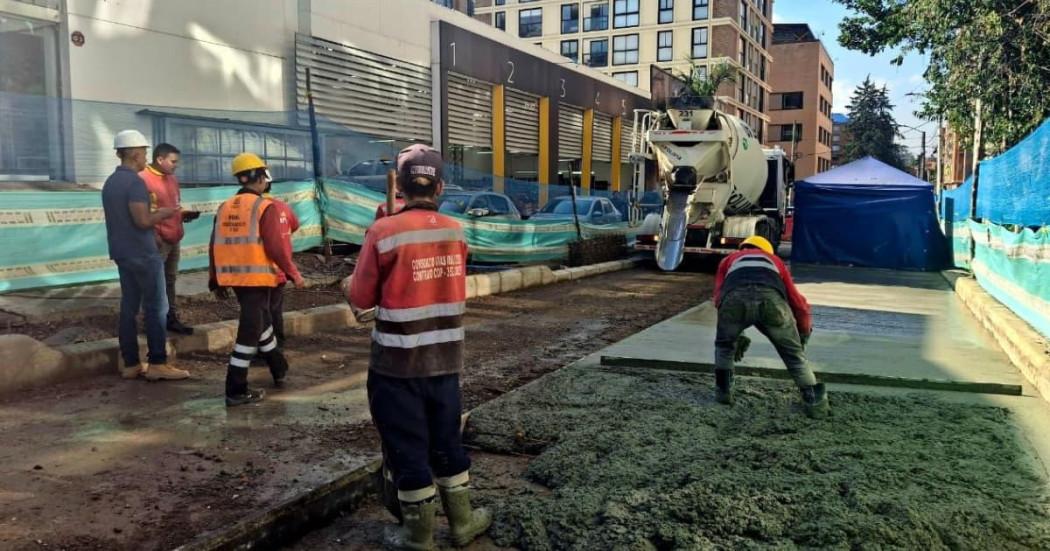 Fotos de las obras e intervención de vías en Bogotá en calle 146 y carrera Séptima D