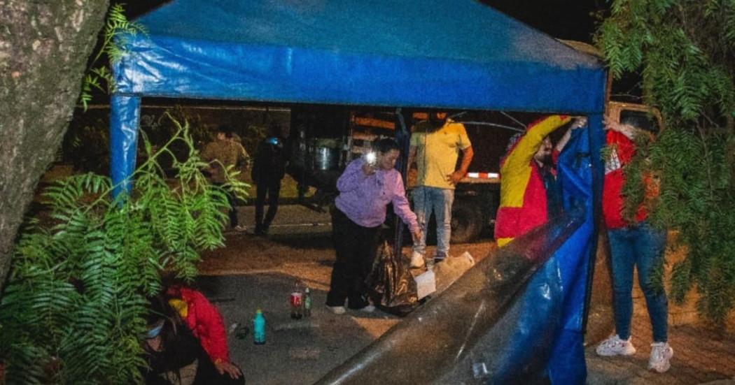 Foto del operativo de recuperación de espacio público en parque La Francia de Usaquén en Bogotá.