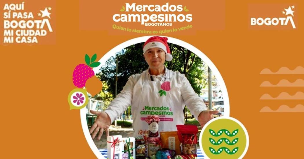 Foto de un campesino durante una de las jornadas de los Mercados Campesinos de Bogotá.