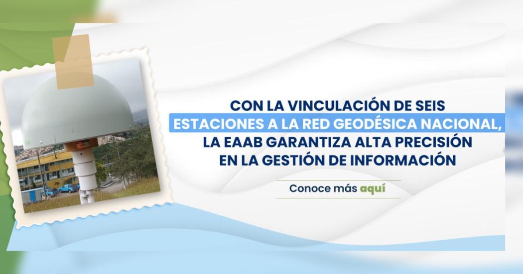 Foto con un texto relacionado con la vinculación de las estaciones a la Red Geodésica Nacional