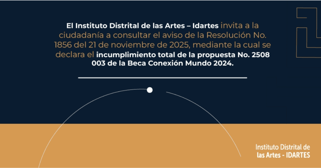 Imagen con información sobre el incumplimiento Beca Conexión Mundo 2024