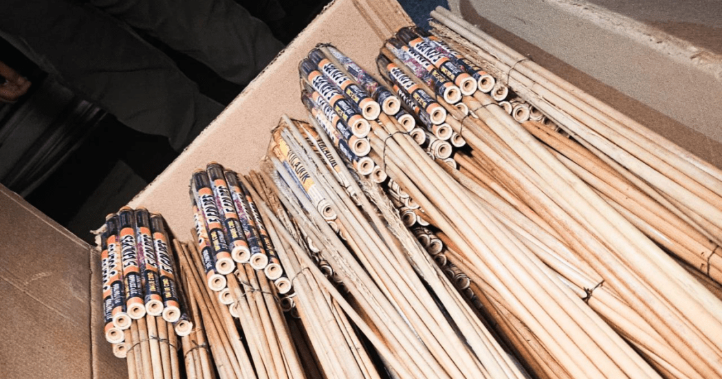 Imagen de la pólvora incautada