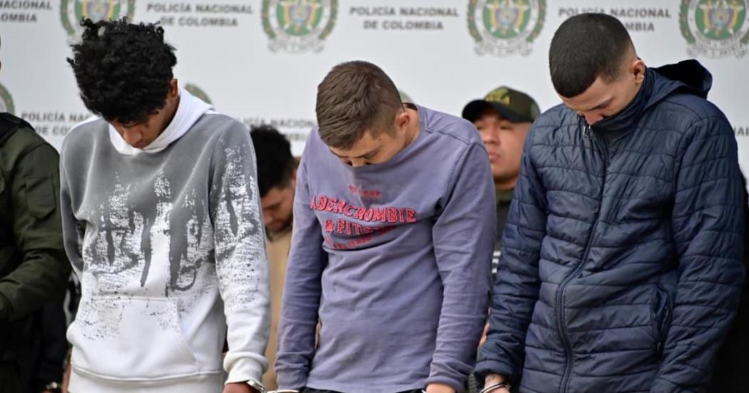En la foto algunos de los capturados en Bogotá 