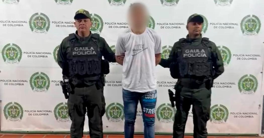 En la foto el capturado por tráfico de estupefacientes en Bogotá