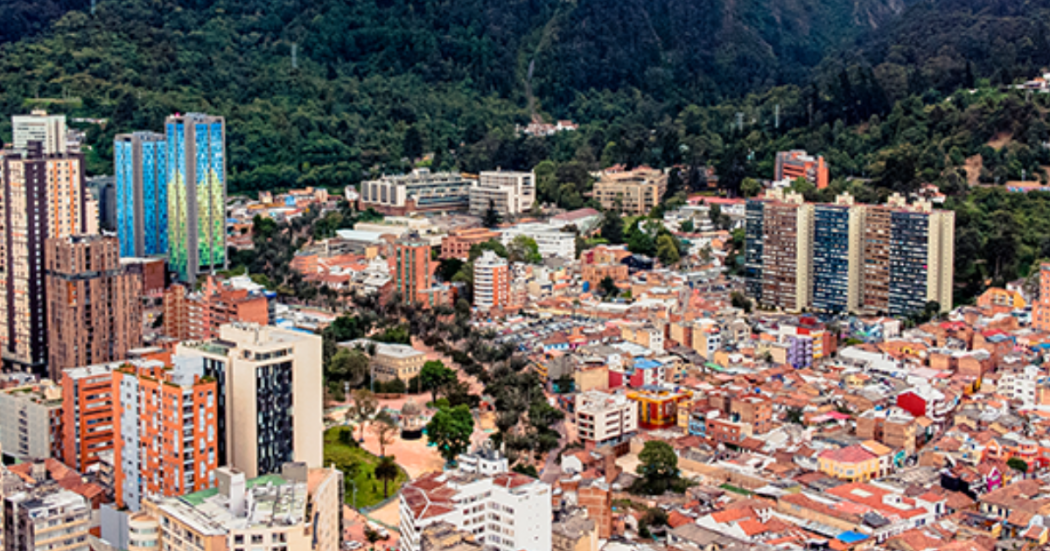 Imagen panorámica del centro de Bogotá 