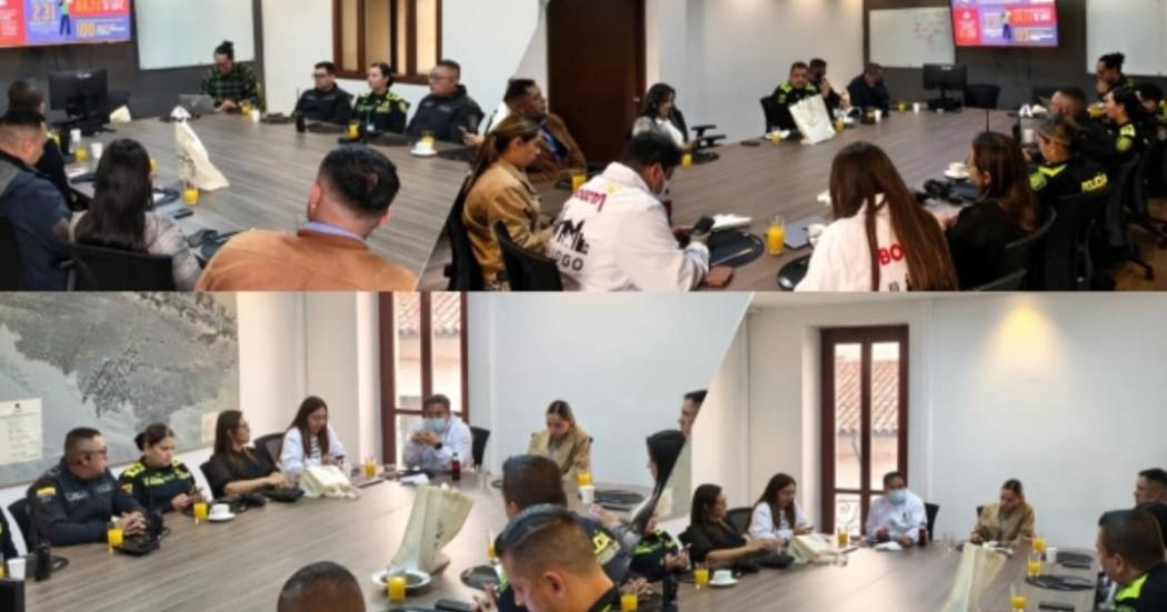 En la foto las reuniones que se realizaron con las distintas delegaciones