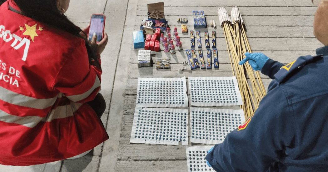 Imagen de la pólvora incautada