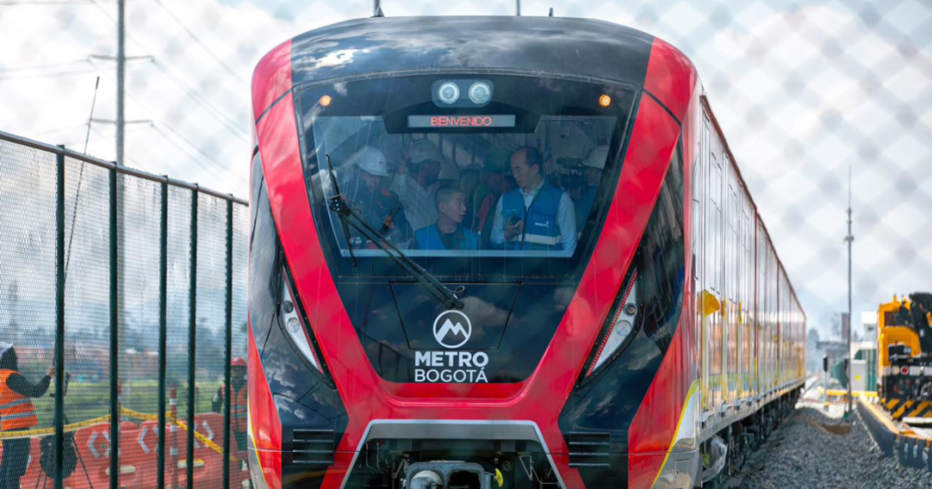 Imagen del metro de Bogotá durante una prueba