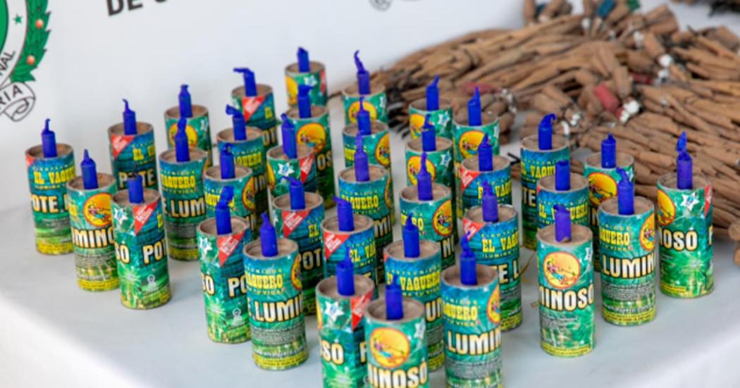 en la foto la pólvora incautada