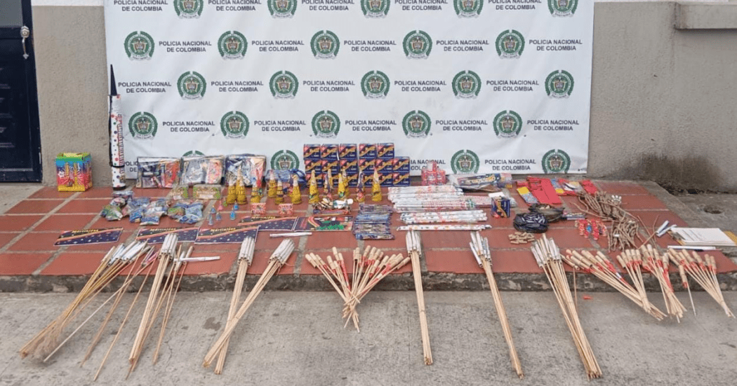 Imagen de la pólvora incautada.