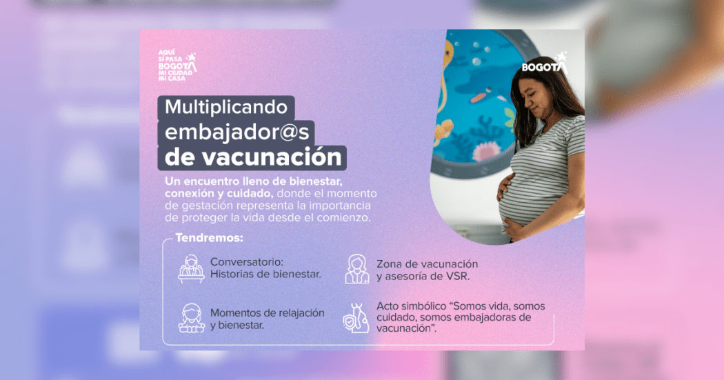 Imagen de la pieza gráfica que fortalece la vida con vacunación materna VSR