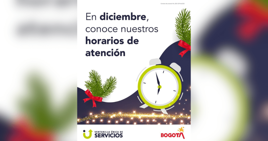 Imagen de la pieza gráfica que promociona los horarios extendidos de laVentanilla Única de Servicios