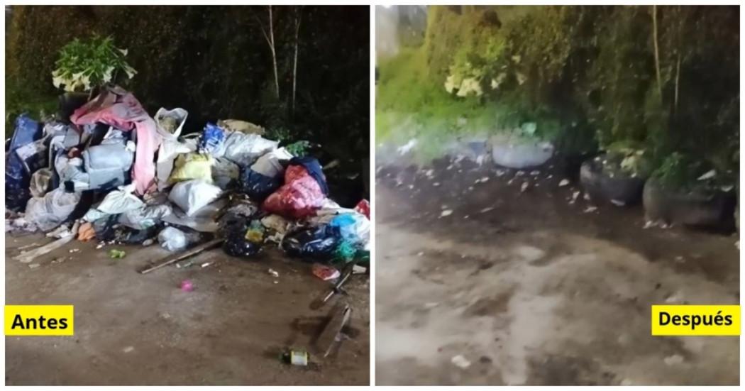 Foto que muestra una zona con residuos 