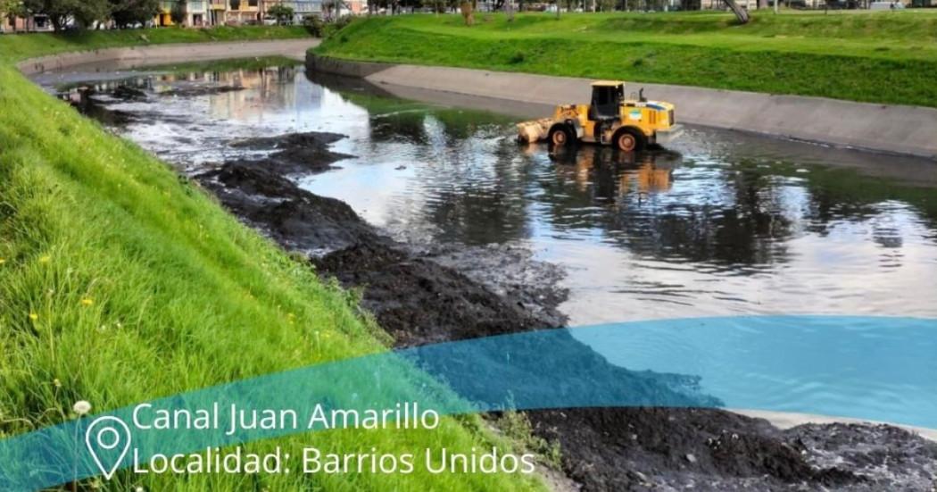 Foto que muestra el Canal Juan Amarillo en Bogotá.
