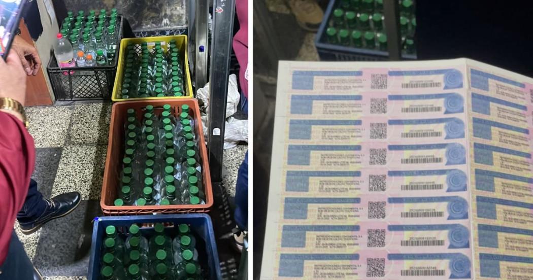 Collage de lo incautado y las colillas 