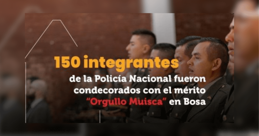 Imagen de la pieza gráfica que muestra la condecoración de los uniformados 