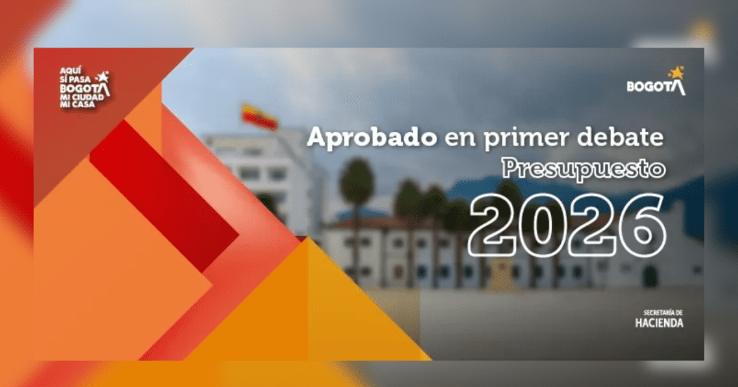 Imagen de la pieza gráfica que promociona el presupuesto de Bogotá 2026 