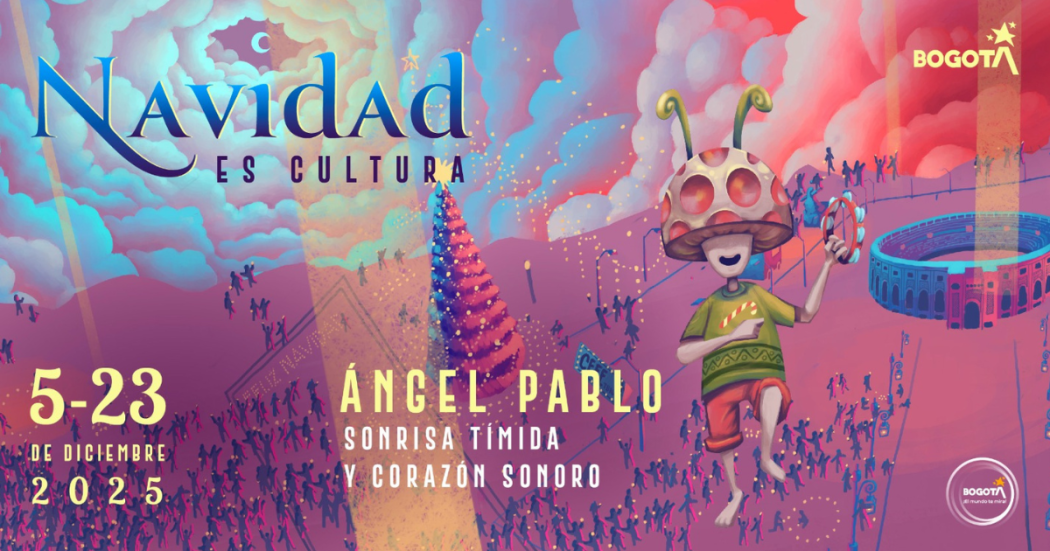 Imagen gráfica de Angel Pablo pandereta, el niño tímido de la Navidad.